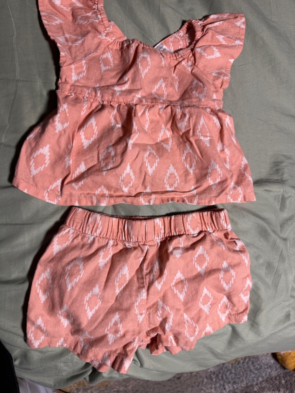 Carter's Peach and White Girls Two-Piece Matching Set
